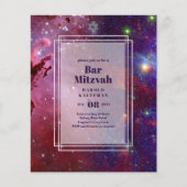 BAR MITZVAH CARDS Celestial Skies Blue Galaxy Gold (Vorderseite)