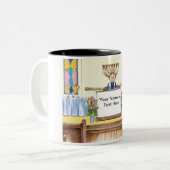 Bar Mitzvah Cartoon von PrintedPerfection.com Zweifarbige Tasse (Vorderseite Links)