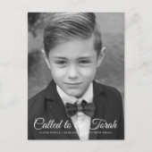 Bar Mitzvah Classic Elegantes Foto Einladung Postkarte (Vorderseite)