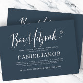 Bar Mitzvah Classic Script Moderne Typografie Einladung