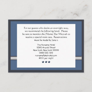 Bar Mitzvah Custom Unterkunft Karten
