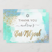 Bar Mitzvah Dankeskarte (Vorne/Hinten)