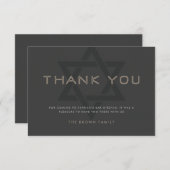 Bar Mitzvah Dankeskarte (Vorne/Hinten)