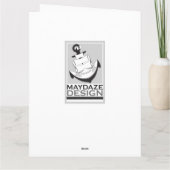 Bar mitzvah (Davidsstern Eleganz) Karte (Rückseite)