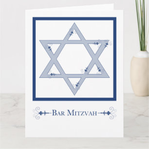 Bar mitzvah (Davidsstern Eleganz) Karte