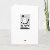 Bar mitzvah (Davidsstern Eleganz) Karte (Rückseite)