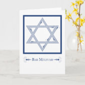 Bar mitzvah (Davidsstern Eleganz) Karte (Gelbe Blume)