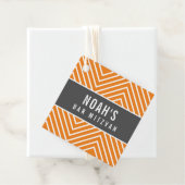 BAR MITZVAH, einfach, modern, geometrisch, grau Geschenkanhänger (Beispiel)