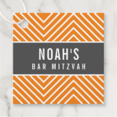BAR MITZVAH, einfach, modern, geometrisch, grau Geschenkanhänger (Vorderseite)