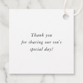 BAR MITZVAH, einfach, modern, gewagt, geometrisch Geschenkanhänger (Rückseite)