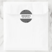 BAR MITZVAH, einfach, modern, gewagt, geometrisch Runder Aufkleber (Tasche)