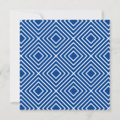 BAR MITZVAH, einfach, modern, royblau Einladung (Rückseite)