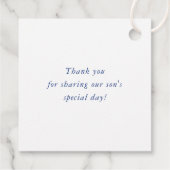 BAR MITZVAH, einfach, modern und schlicht, königsb Geschenkanhänger (Rückseite)