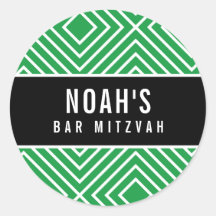 BAR MITZVAH einfache moderne geometrische Kelly-Gr
