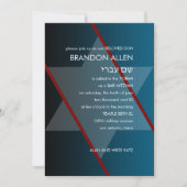 Bar Mitzvah Einfache Moderne Wählen Sie Farben Einladung (Vorderseite)