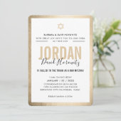 BAR MITZVAH EINLADUNG (Stehend Vorderseite)