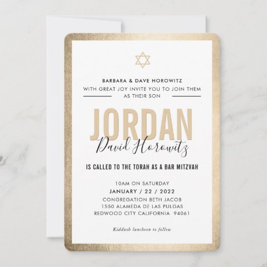 BAR MITZVAH EINLADUNG (Vorderseite)