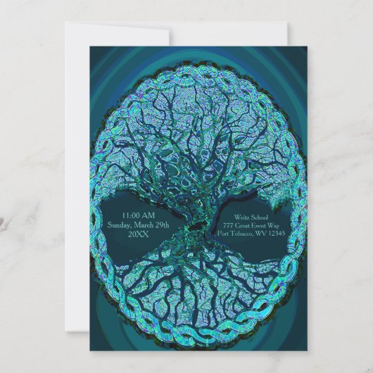 Bar Mitzvah Einladung (Rückseite)