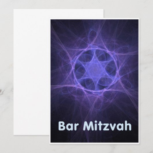 Bar Mitzvah Einladung (Vorne/Hinten)