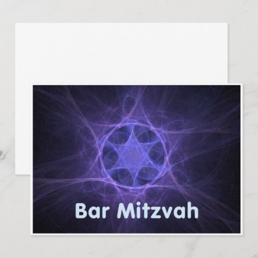 Bar Mitzvah Einladung (Vorne/Hinten)