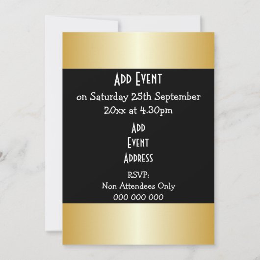 Bar Mitzvah Einladung (Rückseite)