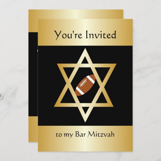 Bar Mitzvah Einladung (Vorne/Hinten)