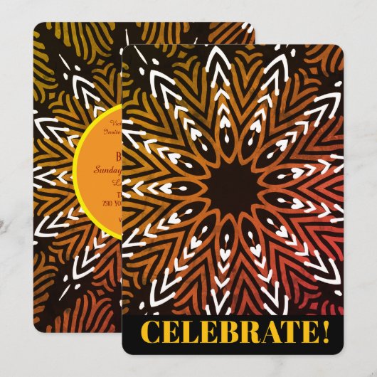 Bar Mitzvah Einladung (Vorne/Hinten)