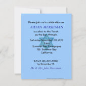 Bar Mitzvah Einladung (Rückseite)