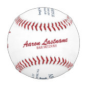 Bar Mitzvah Einladung Ball (Rückseite)