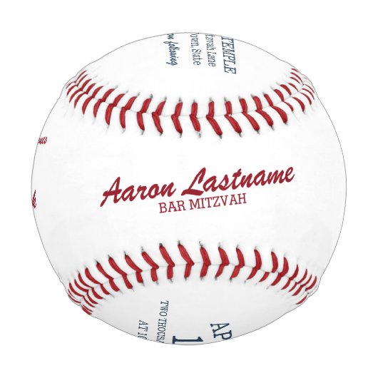 Bar Mitzvah Einladung Ball (Rückseite)