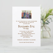 Bar Mitzvah Einladung Benjamin Eric Hebrew (Stehend Vorderseite)