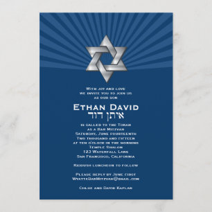 Bar Mitzvah Einladung Ethan David Gewohnheit