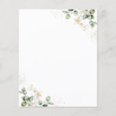 Bar Mitzvah Einladung | Eukalyptus Gilded (Rückseite)