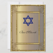 Bar Mitzvah Einladung Gold (Rückseite)