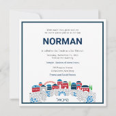 Bar Mitzvah Einladung Künstlerische Wendewand (Vorderseite)