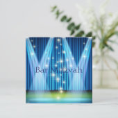 Bar Mitzvah Einladung, leichtgläubige Bühne Einladung (Stehend Vorderseite)
