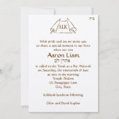 Bar Mitzvah Einladung Open Torah (Rückseite)