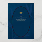 Bar Mitzvah Einladung REAL FOIL Tree of Life Gold (Rückseite)