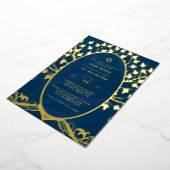 Bar Mitzvah Einladung REAL FOIL Tree of Life Gold (Gedreht)