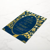 Bar Mitzvah Einladung REAL FOIL Tree of Life Gold (Gedreht)