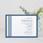 Bar Mitzvah Einladung Star David TEXTURED Tan (Stehend Vorderseite)