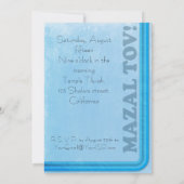 Bar Mitzvah Einladung - Stilvolles Retro-Design (Rückseite)