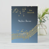 Bar Mitzvah - Einladung von Blue and Gold Music (Stehend Vorderseite)