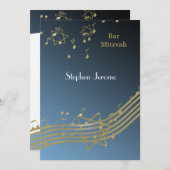 Bar Mitzvah - Einladung von Blue and Gold Music (Vorne/Hinten)