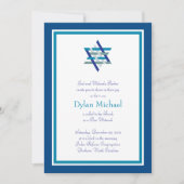 Bar Mitzvah Einladung| Woven Star Einladung (Vorderseite)