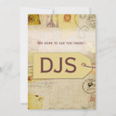 Bar Mitzvah Einladung zum Thema Reise (Rückseite)