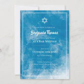 Bar Mitzvah Einladungen | Blue Ombre (Vorderseite)
