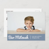 Bar Mitzvah Einladungen für moderne Fotos (Vorne/Hinten)