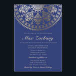 Bar Mitzvah Einladungen Goldener Film<br><div class="desc">Intricate Damast Muster Solaranala mit Imitat Goldfolie Overlay. Sie können die Hintergrundfarbe auf das ändern,  was Sie gewollt haben. Sie können auch die Mandala(n) nach Belieben auf beiden Seiten verschieben,  drehen und verkleinern.</div>