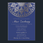 Bar Mitzvah Einladungen Goldener Film<br><div class="desc">Intricate Damast Muster Solaranala mit Imitat Goldfolie Overlay. Sie können die Hintergrundfarbe auf das ändern,  was Sie gewollt haben. Sie können auch die Mandala(n) nach Belieben auf beiden Seiten verschieben,  drehen und verkleinern.</div>